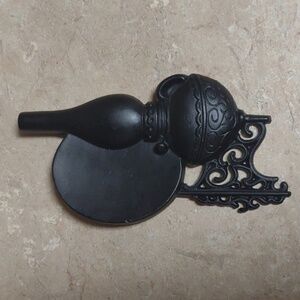 Elegant Black Wall Sconce Shape Of A Wall Oil Lamp Sexton USA 1966